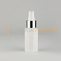 Pet Şişe 50 ML Toptan Boş Beyaz Renk Sert Plastik Şişe Metal Kaplam Gümüş Beyaz Spreyli Pet Şişe 50 ML Toptan Boş Beyaz Renk Sert Plastik Şişe Metal Kaplam Gümüş Beyaz Spreyli