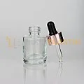 20 ml Toptan Premium Cam Damlalıklı Dropper Şişe Metal Rose Gold Siyah Damlalık Takımlı