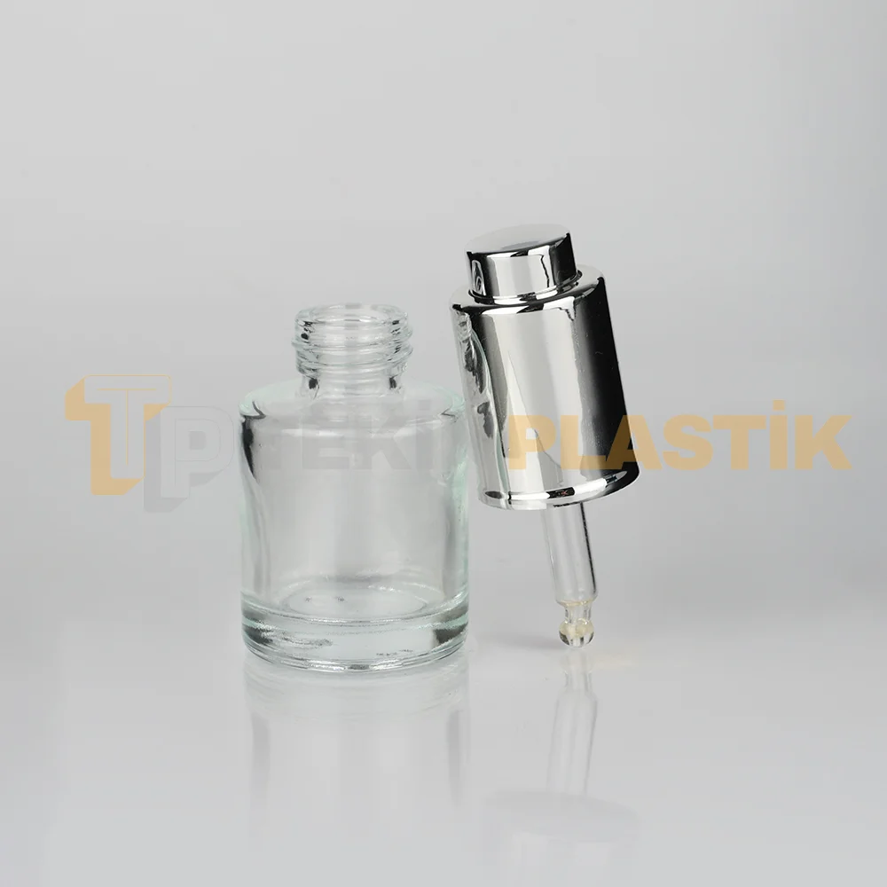 20 ml Toptan Premium Cam Damlalıklı Dropper Şişe Silver Lüx Damlalık Takımlı 20 ml Toptan Premium Cam Damlalıklı Dropper Şişe Silver Lüx Damlalık Takımlı