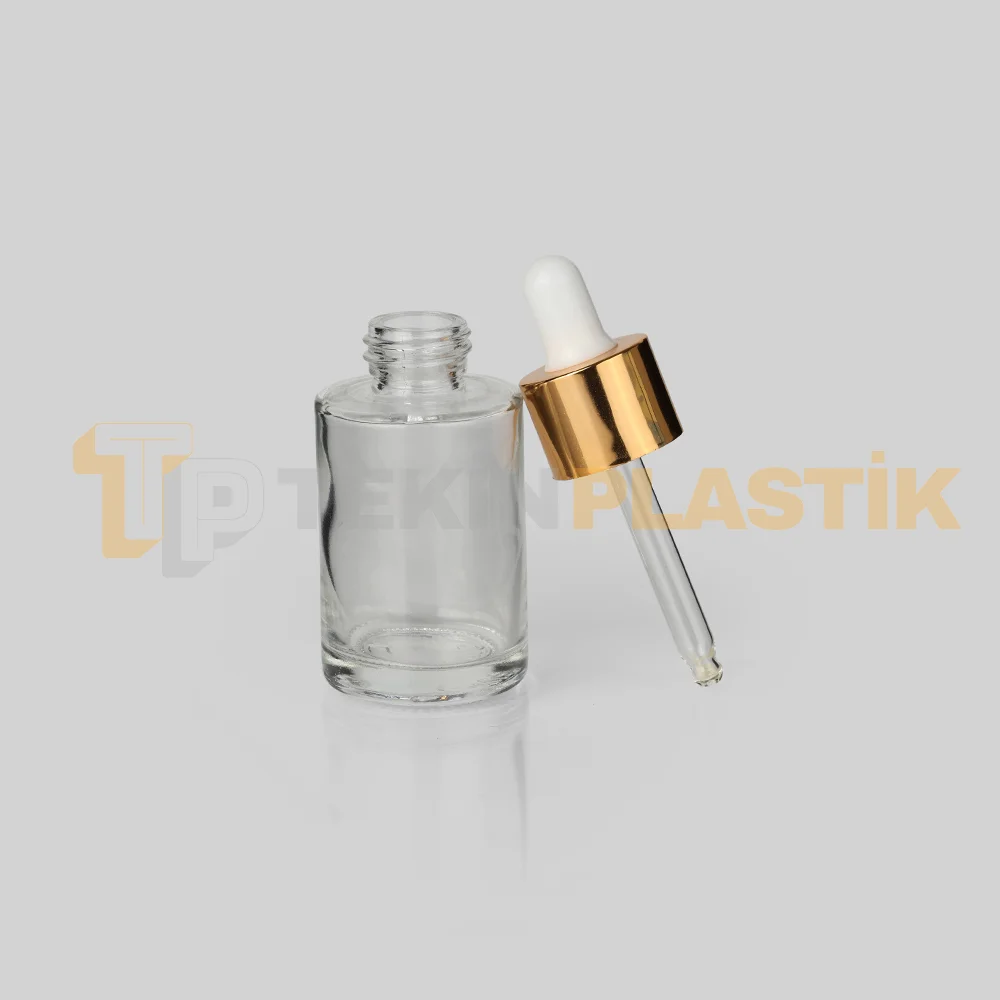 30 ml Toptan Premium Cam Damlalıklı Dropper Şişe Metal Gold Beyaz Damlalık Takımlı 30 ml Toptan Premium Cam Damlalıklı Dropper Şişe Metal Gold Beyaz Damlalık Takımlı