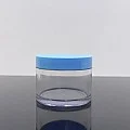 100 ml Şeffaf Mavi Kapaklı Tıpalı Akrilik Kavanoz