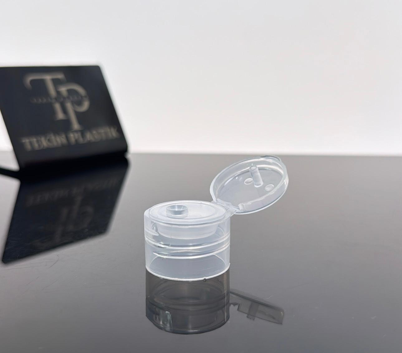 24 mm Şeffaf Fliptop Açmalı Şampuan Kapak