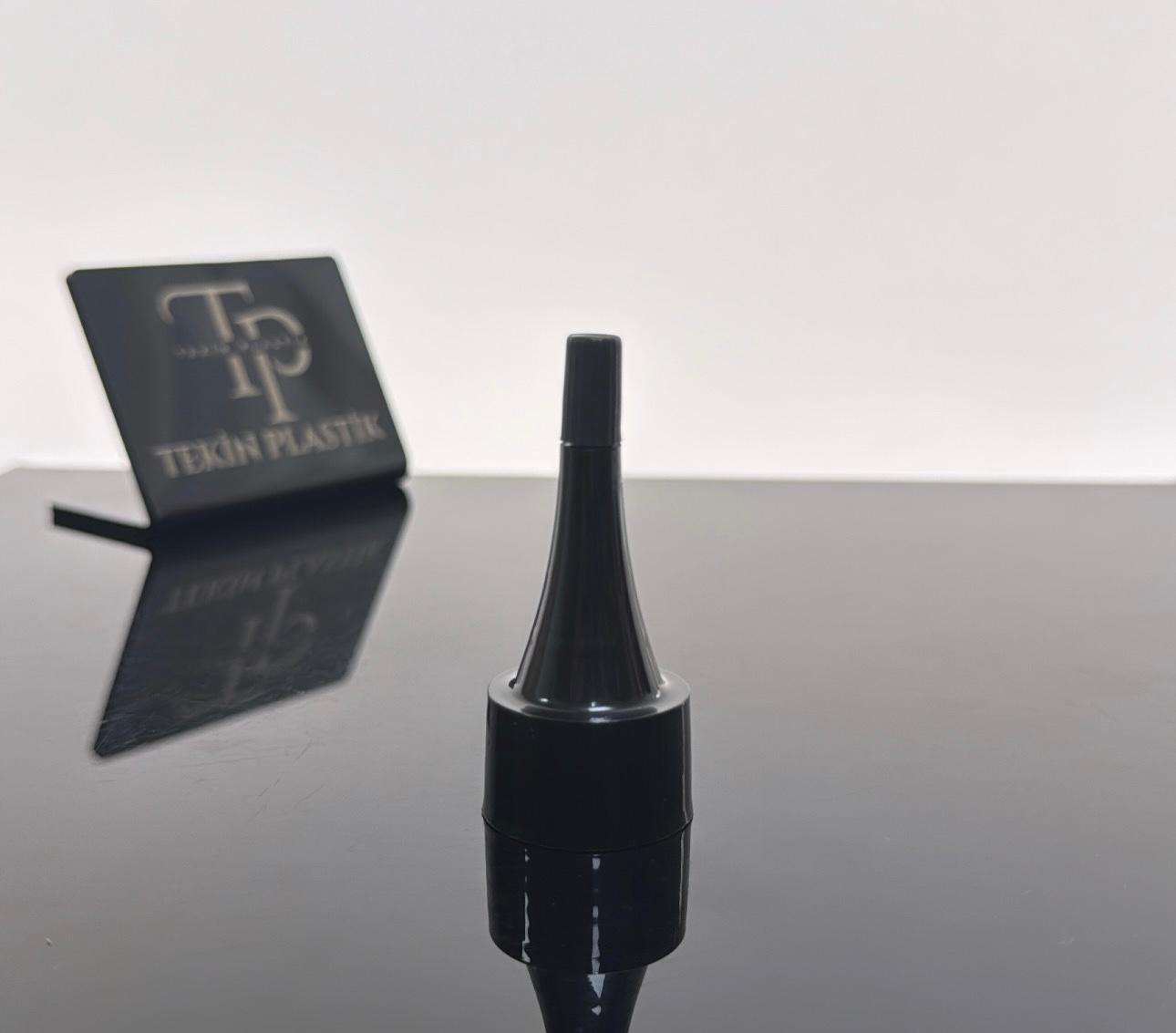24 mm Siyah Üstten Açılır Sivri Kapak