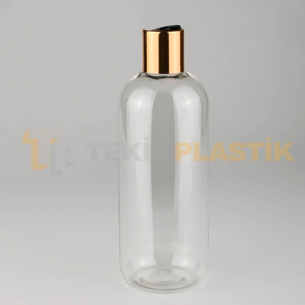 Toptan Plastik Şişe Metal Kaplamalı 400 ML Gold Disctop Kapaklı
